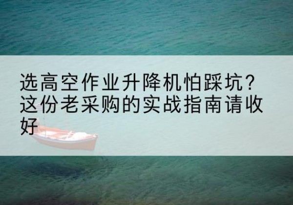 聊城高空作业升降机厂家推荐-选高空作业升降机怕踩坑？这份老采购的实战指南请收好